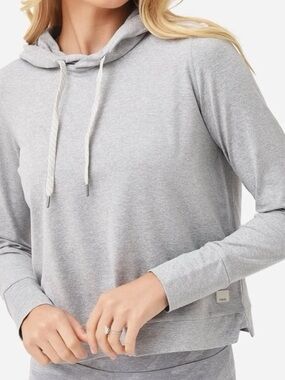 Vuori Lightweight Gray Hooded Pullover Sweatshirt